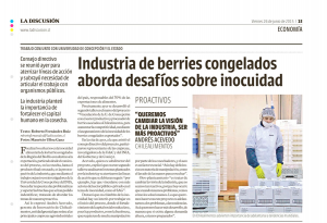 Industria de berries congelados aborda desafíos sobre inocuidad